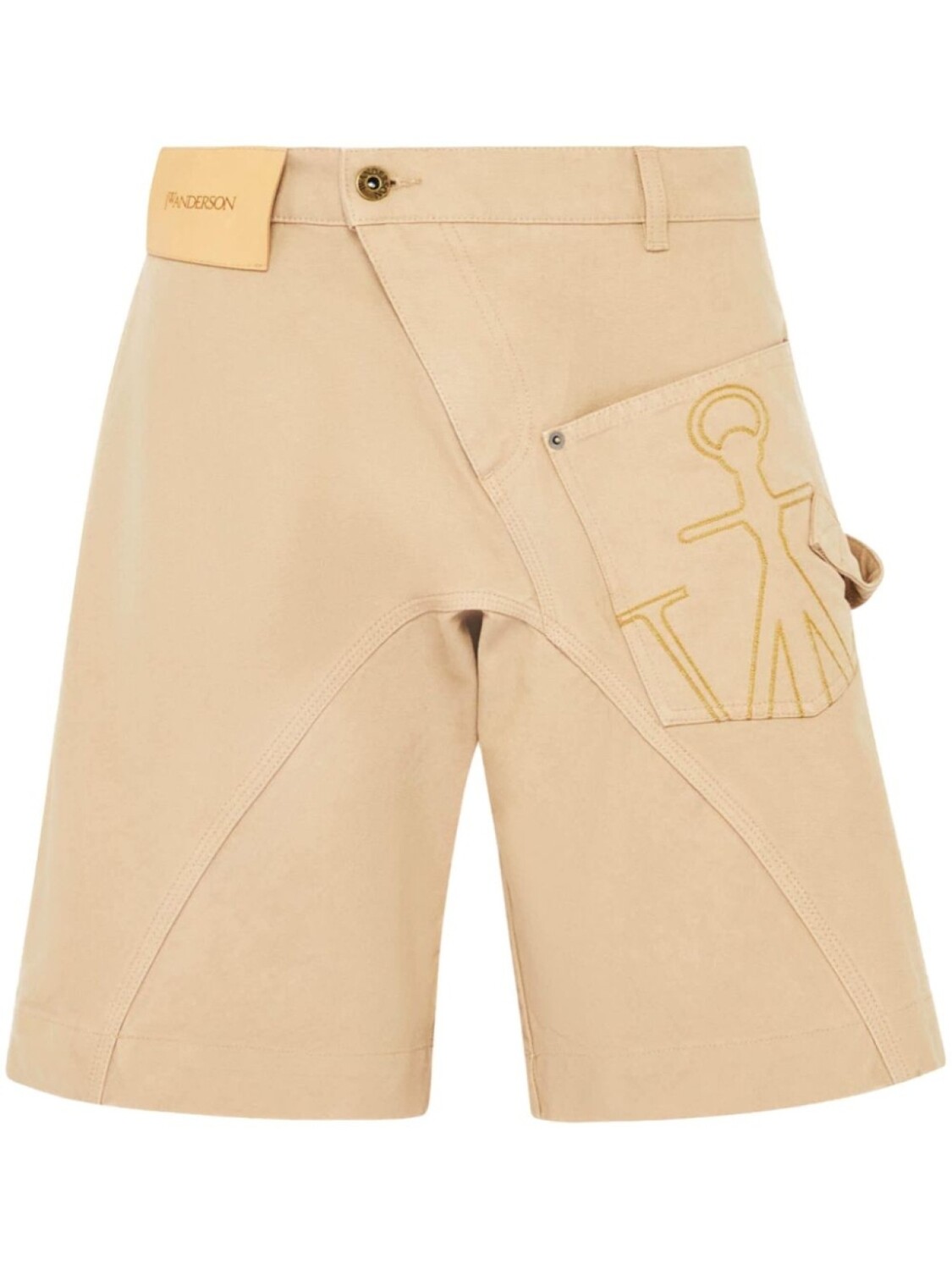 

Перекрученные шорты JW Anderson, нейтральный цвет