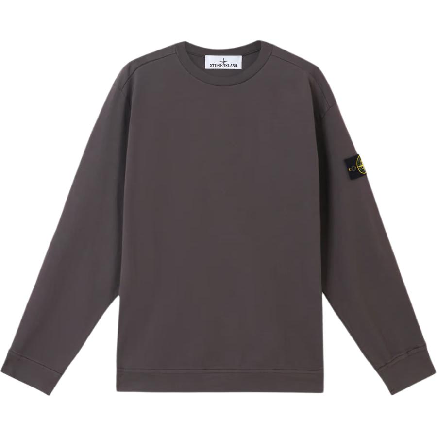 

Хлопковый джерси свитшот STONE ISLAND, carbon серый