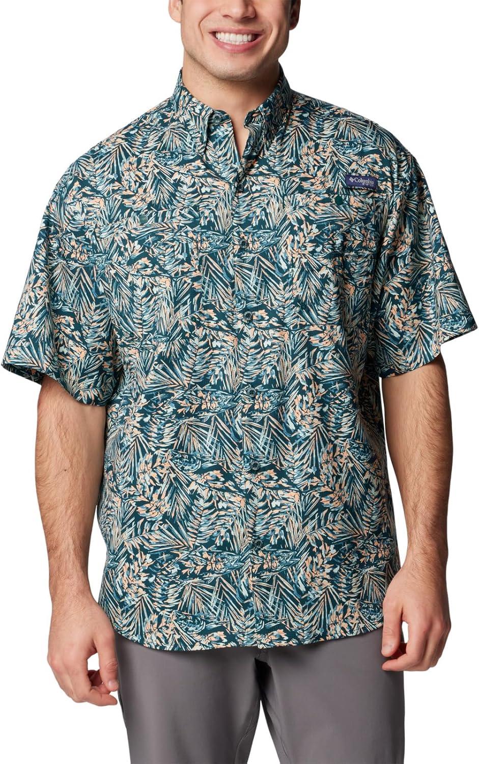 

Мужская рубашка Columbia Super Tamiami с длинным рукавом, Midnight Teal Tunado