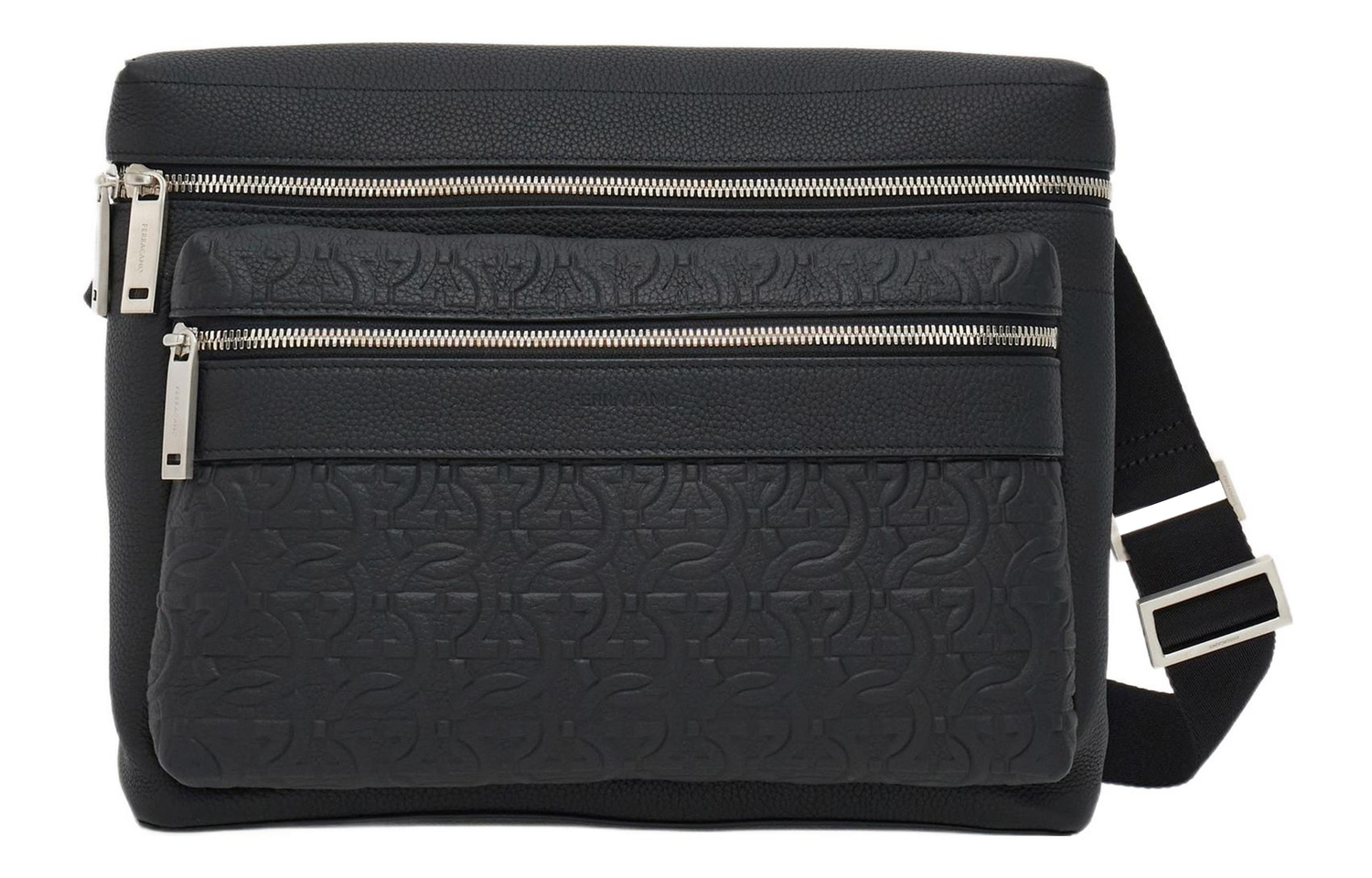 

Ferragamo Сумка через плечо GANCINI из телячьей кожи мужская black