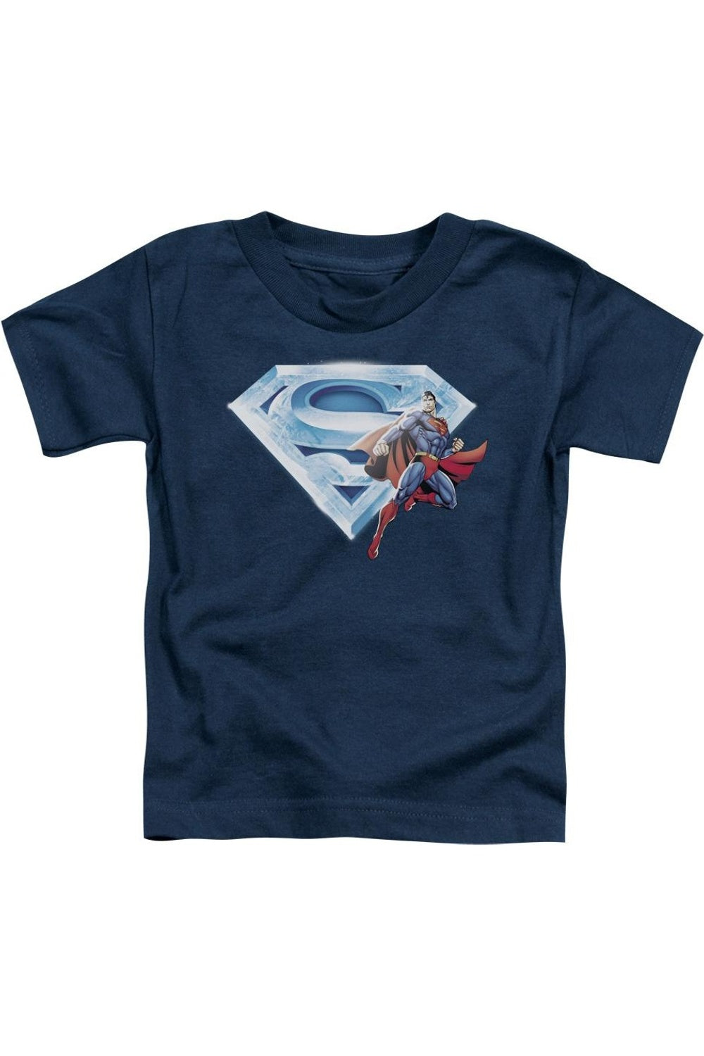 

Футболка с коротким рукавом для малышей с логотипом Superman и кристаллами Gildan, темно-синий