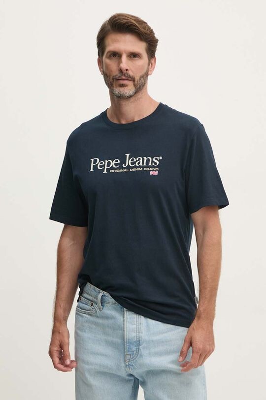 

АЛЬБЕРТ хлопковая футболка Pepe Jeans, темно-синий