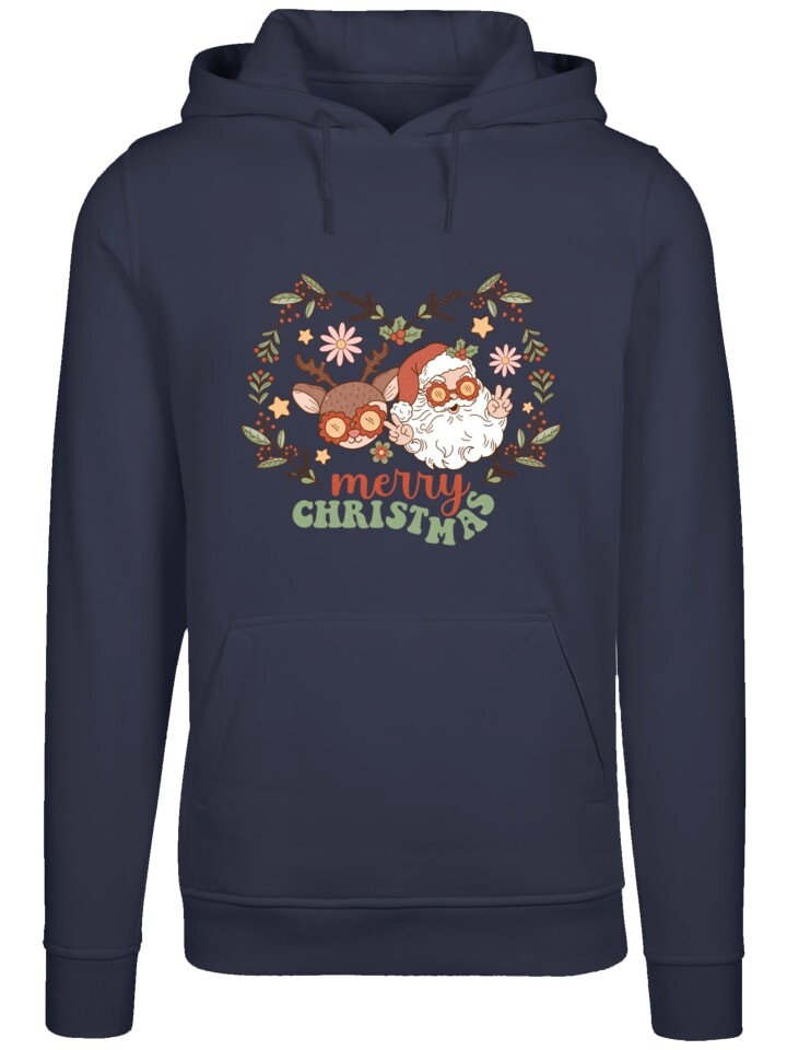 

Пуловер F4NT4STIC Hoodie Christmas Hippie Santa And Reindeer, цвет marineblau