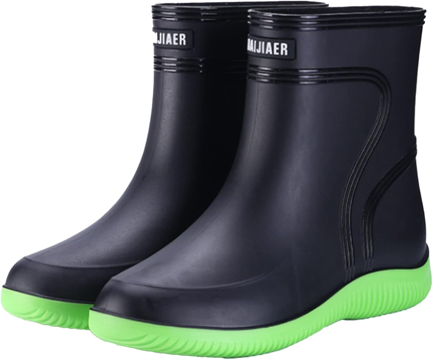 

Мужские модные резиновые сапоги CHUUMEE водонепроницаемые, противоскользящие, из ПВХ, для работы на улице, зеленый