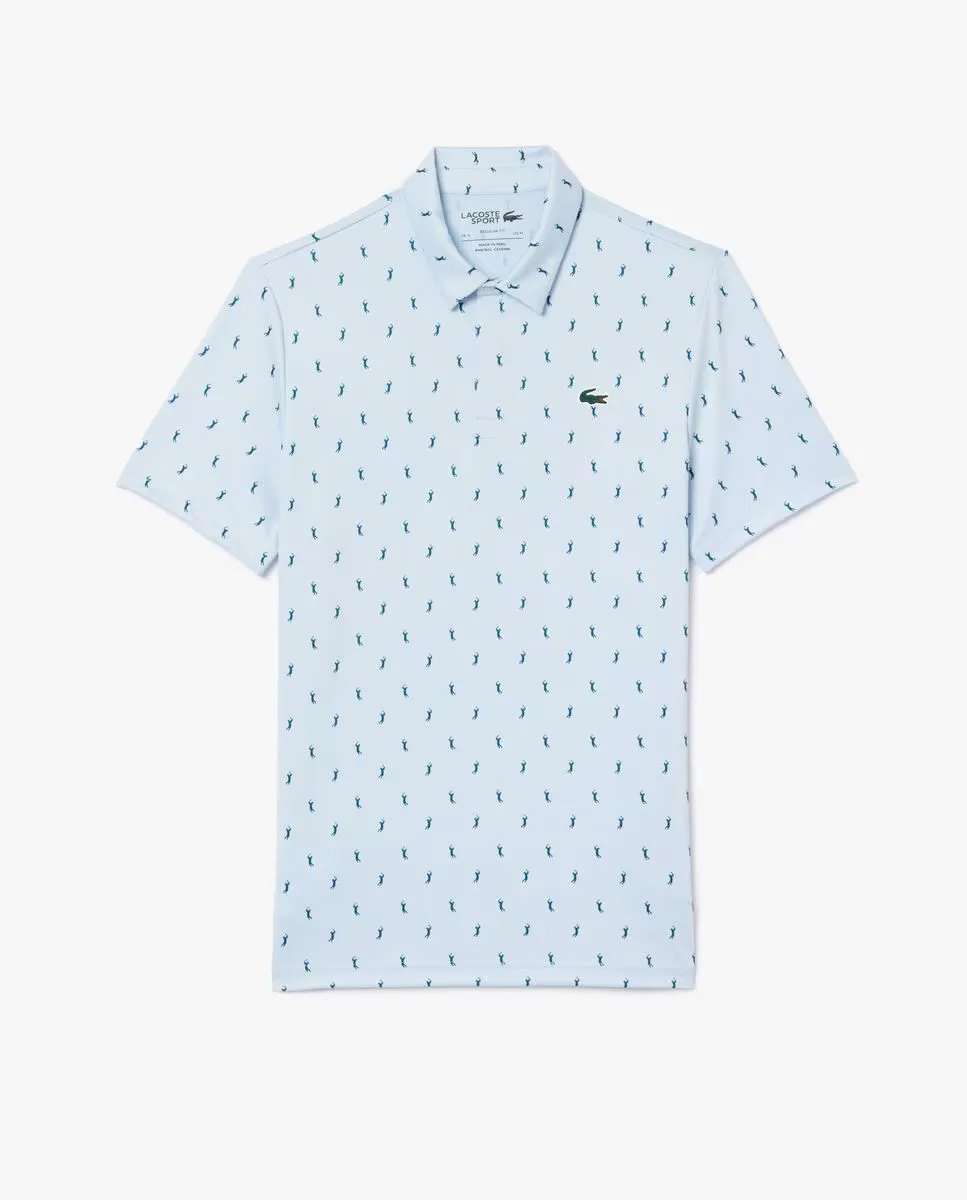 

Мужское поло для гольфа прямого кроя с защитой от ультрафиолета Lacoste, светло-голубой