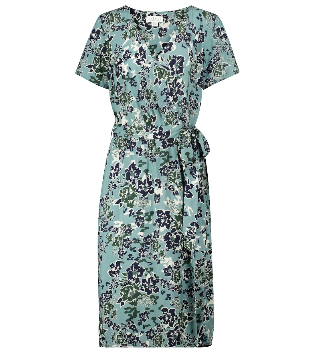 

Платье-халат с цветочным принтом Rona Velvet, Blu Grn Flrl