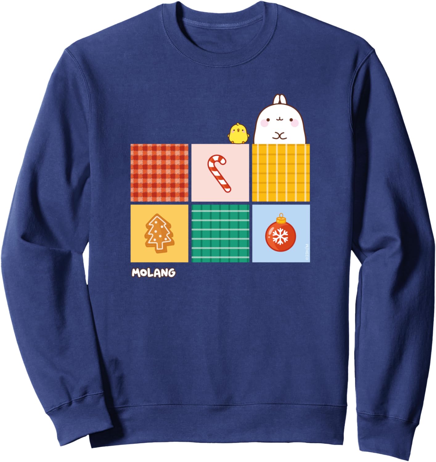 

Толстовка с рождественским изданием Molang, темно-синий