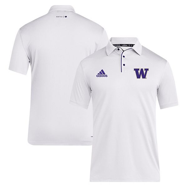 

Мужская белая футболка washington huskies 2024 coaches aeroready polo Adidas