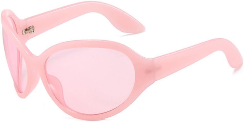 

LVTFCO Винтажные большие солнцезащитные очки «кошачий глаз» для женщин в стиле панк, спортивные, модные, овальные, с защитой от УФ-излучения UV400, мужские солнцезащитные очки, Pink Pink