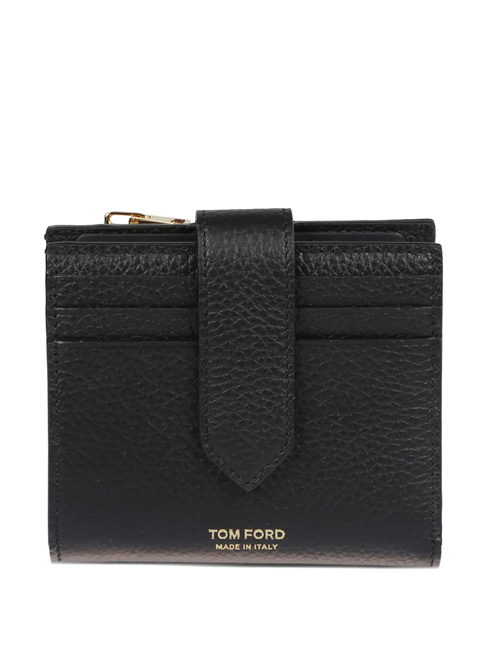 

Кожаный кошелек с застежкой-кнопкой TOM FORD, черный