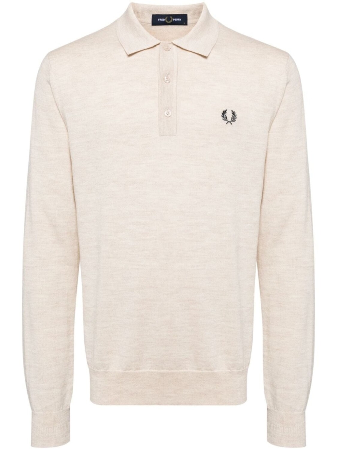 

Fred Perry рубашка поло из смесовой шерсти, нейтральный цвет