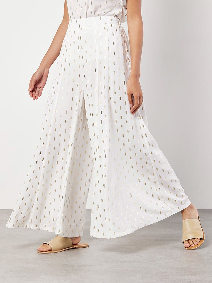 

Apricot Брюки Marlene бело-золотого цвета