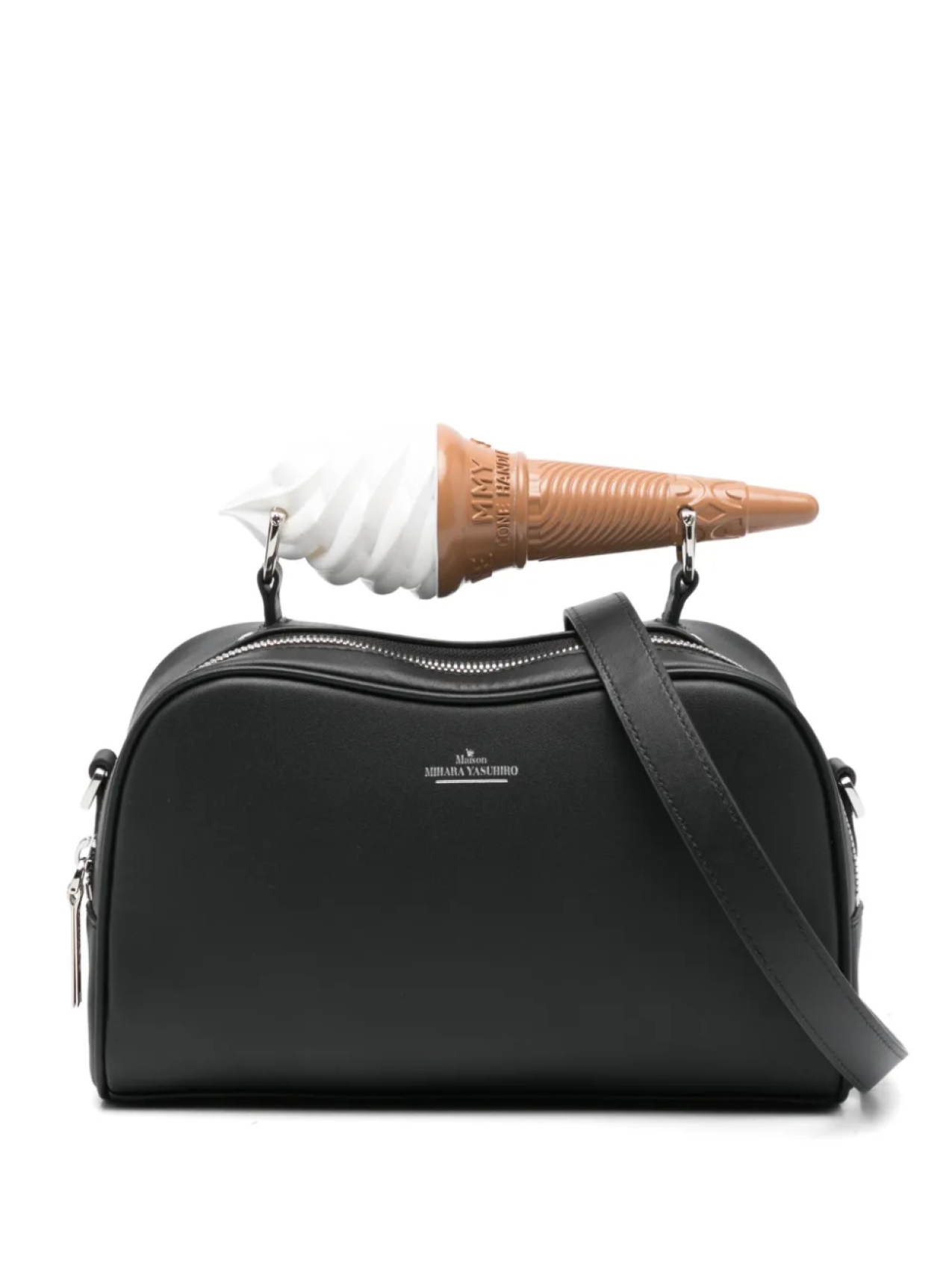 

Сумка через плечо с ручкой в виде рожка для мороженого Maison MIHARA YASUHIRO, черный