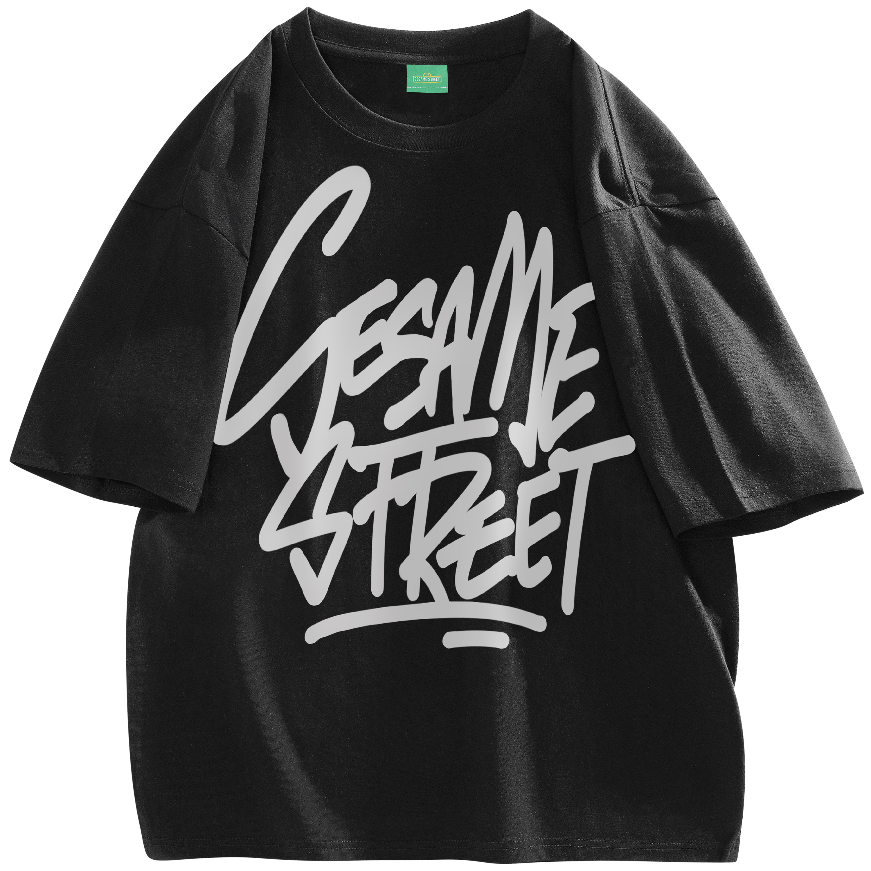 

Футболка с длинным рукавом унисекс SESAME STREET, Pea Green