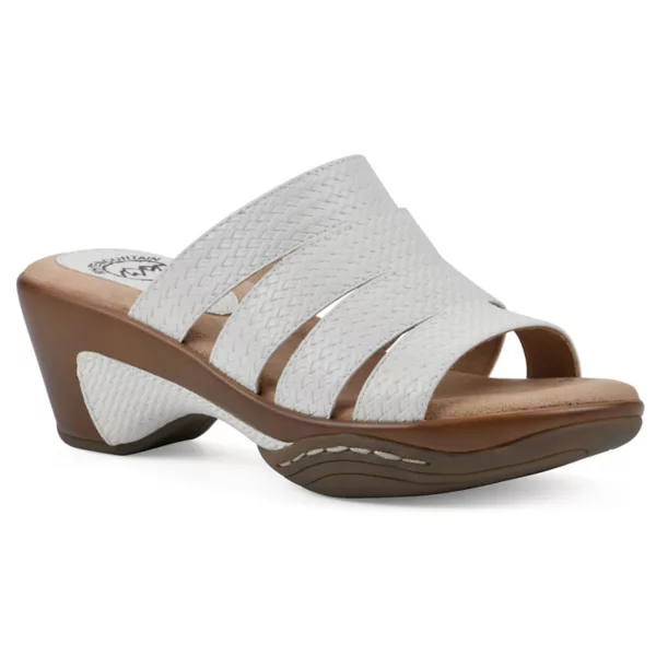 Женские сланцы Valora без задника White Mountain, цвет white woven
