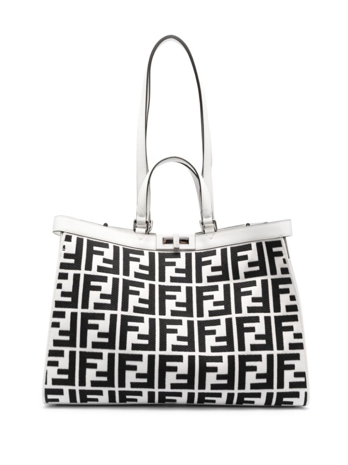 

Сумка-тоут FENDI с логотипом, белый