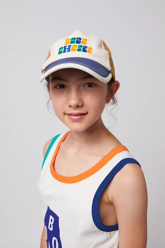 

Детская хлопковая кепка с козырьком Bobo Choses, бежевый