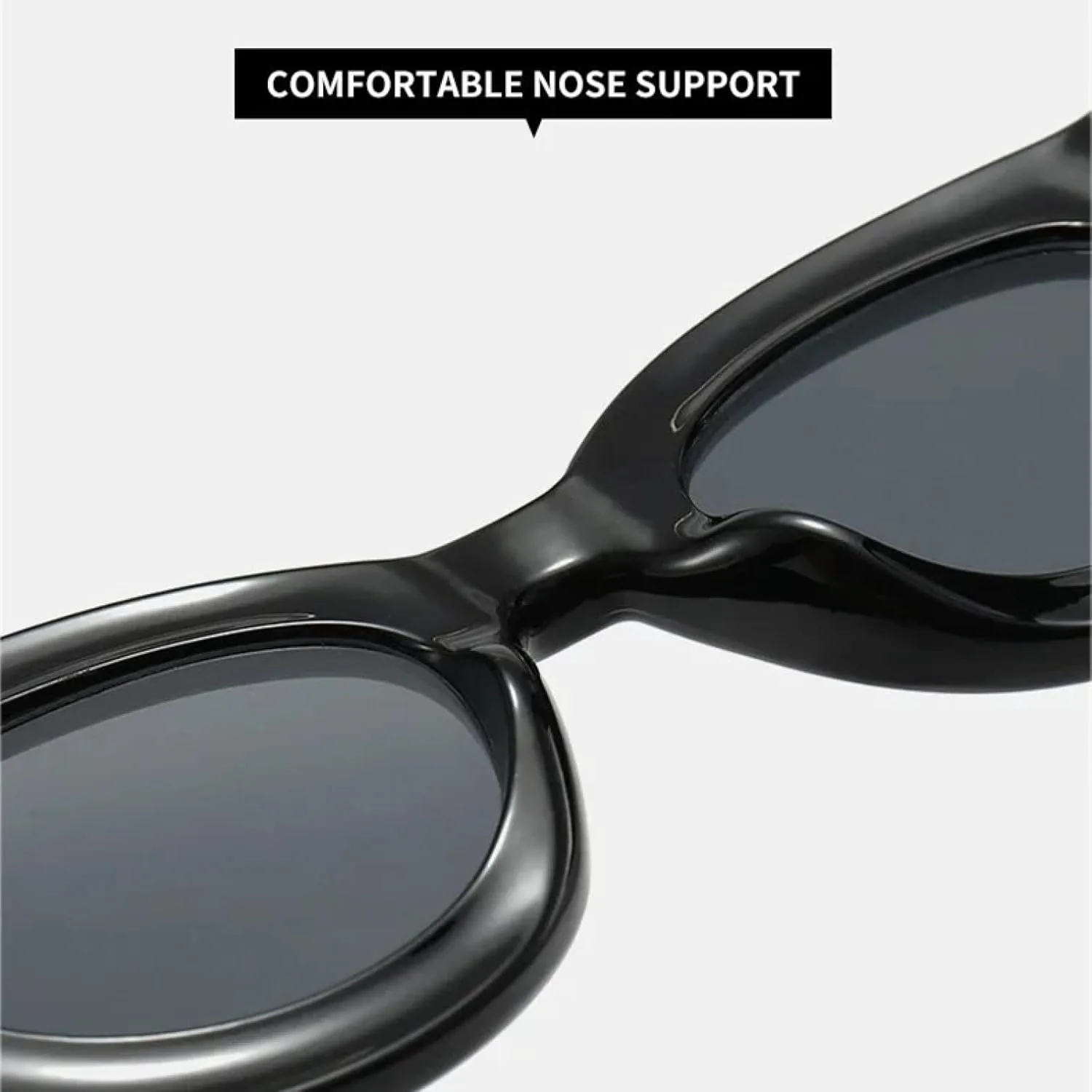 

Модные овальные солнцезащитные очки конфетных цветов для женщин, ретро-очки с заклепками для мужчин, трендовые панк-очки круглой формы TVTBBVV, White Black