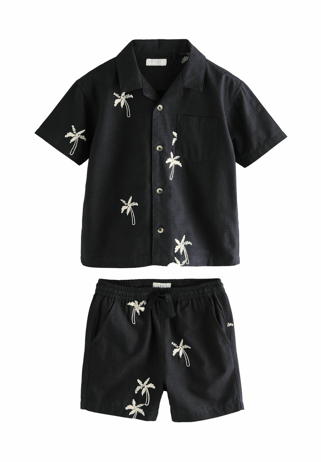 

Рубашка SHORT SLEEVES REVERE COLLAR TEXTURE SET Next, черный