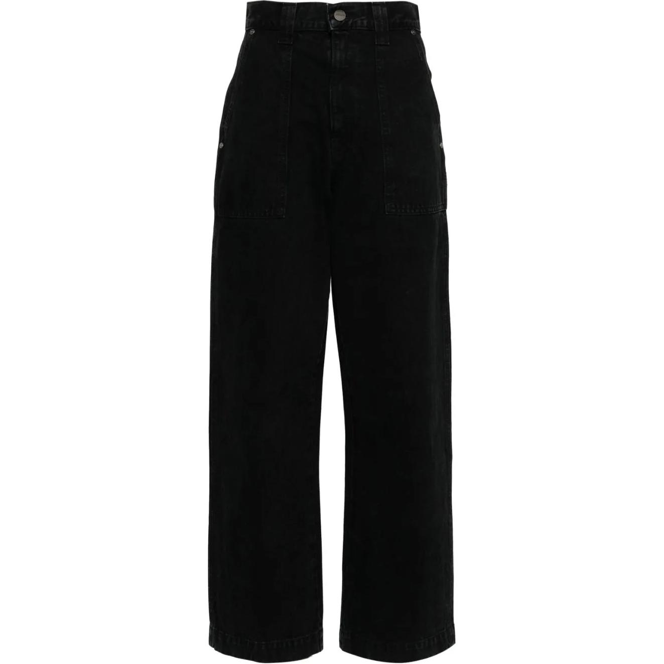 

Хай-райз широкие джинсы Hewitt KHAITE, черный