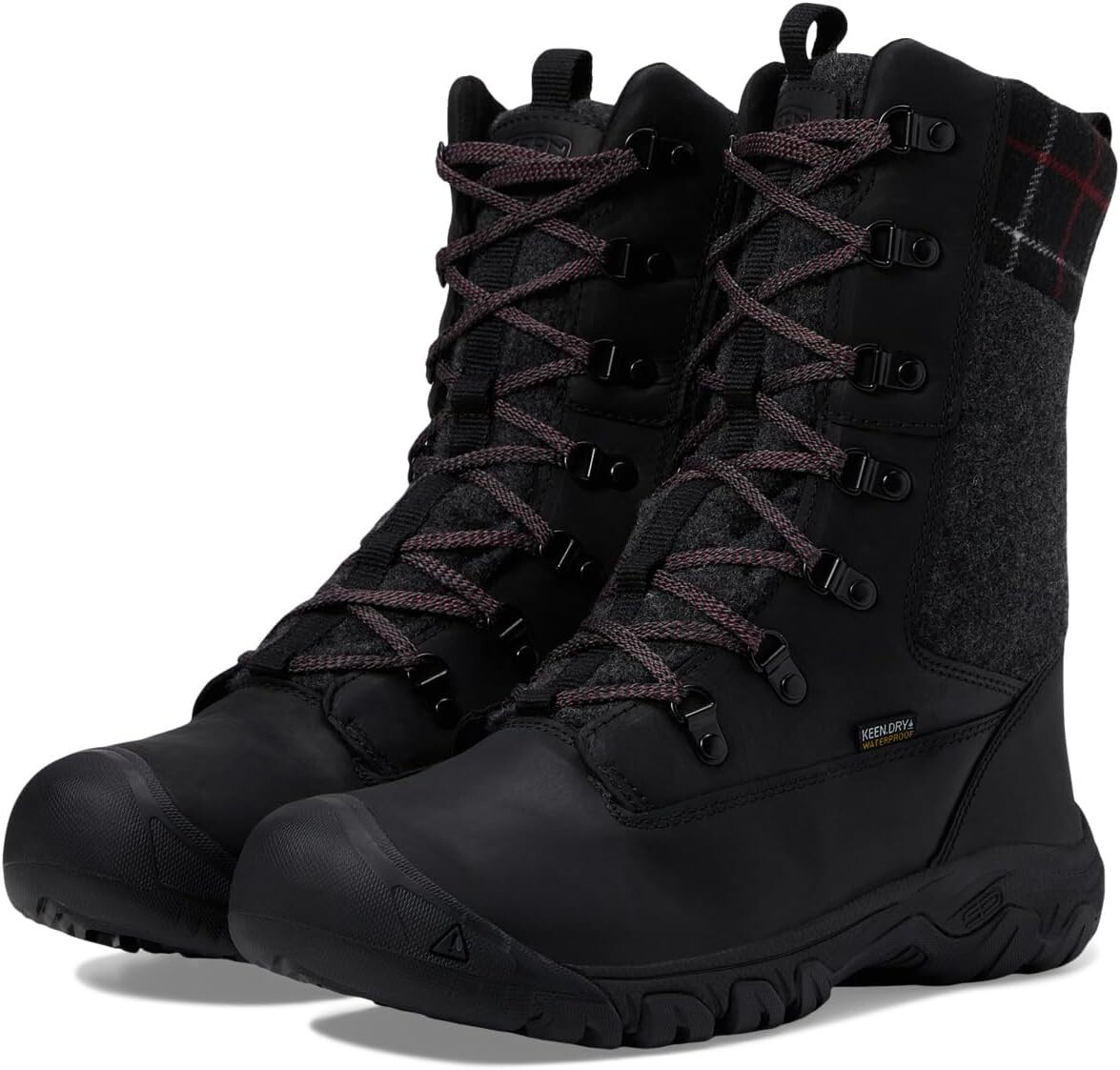 

Зимние ботинки Greta Tall Boot Waterproof KEEN, цвет Black/Black Plaid 1