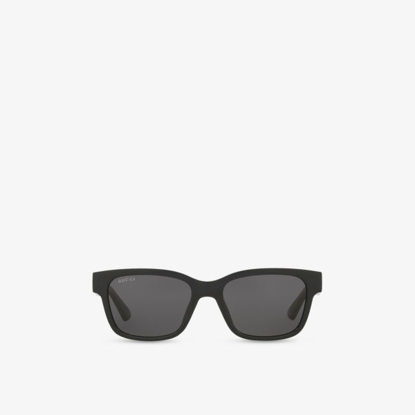 

GG1716S солнцезащитные очки с прямоугольной оправой методом литья Gucci, черный