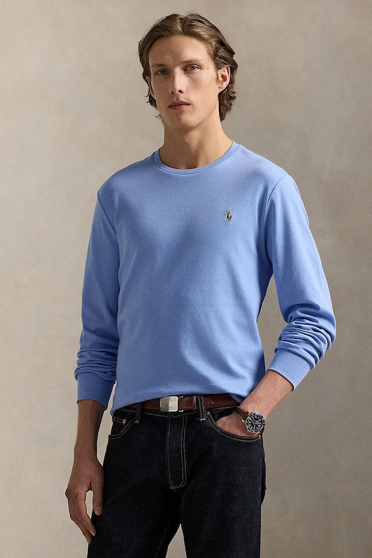 

Хлопковая водолазка Polo Ralph Lauren, синий