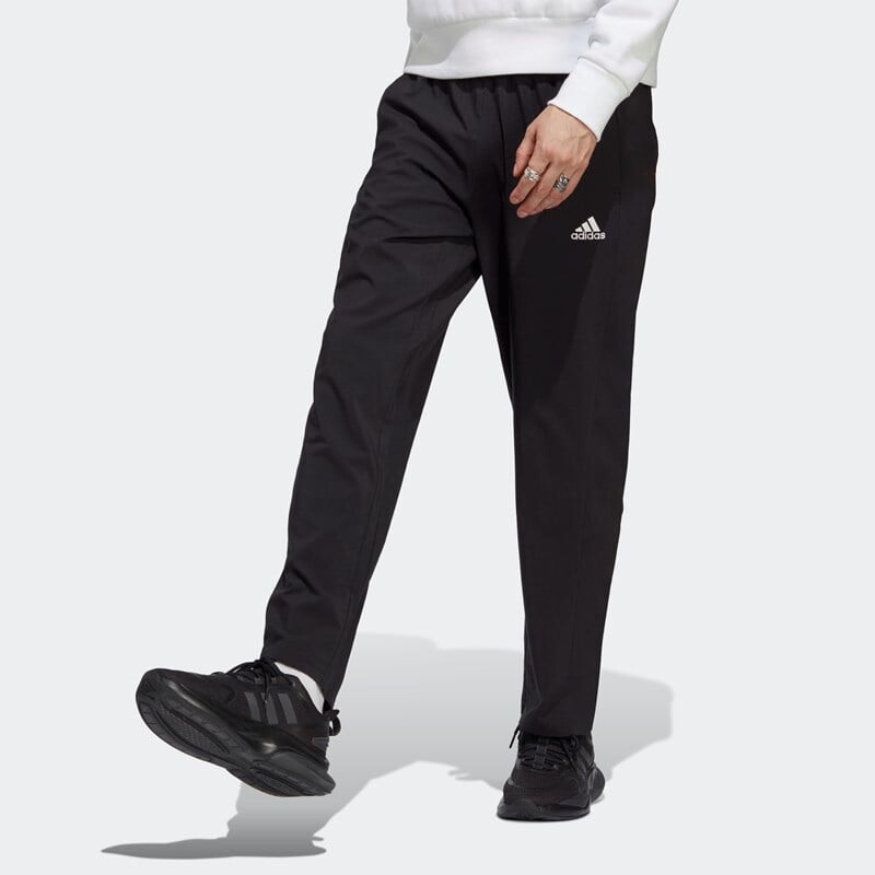 

Мужские спортивные брюки aeroready Essentials Stanford с открытым подолом и вышивкой Adidas, черный