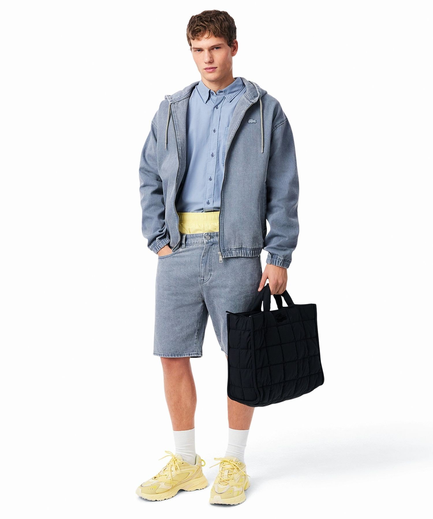 Мужские кроссовки L003 NEO SHOT 125 1 SMA Big Mesh High-Tech LACOSTE, Light Yellow — фото 3