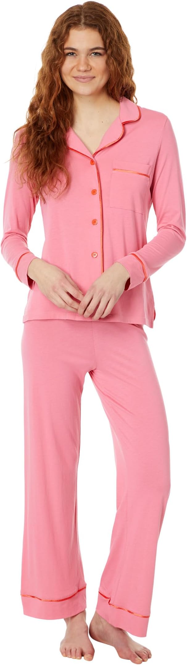 

Пижама Cosabella Amore Petite Long Sleeve Top & Pant Pajama Set, цвет Venetian Dusk/Sicilian Orange