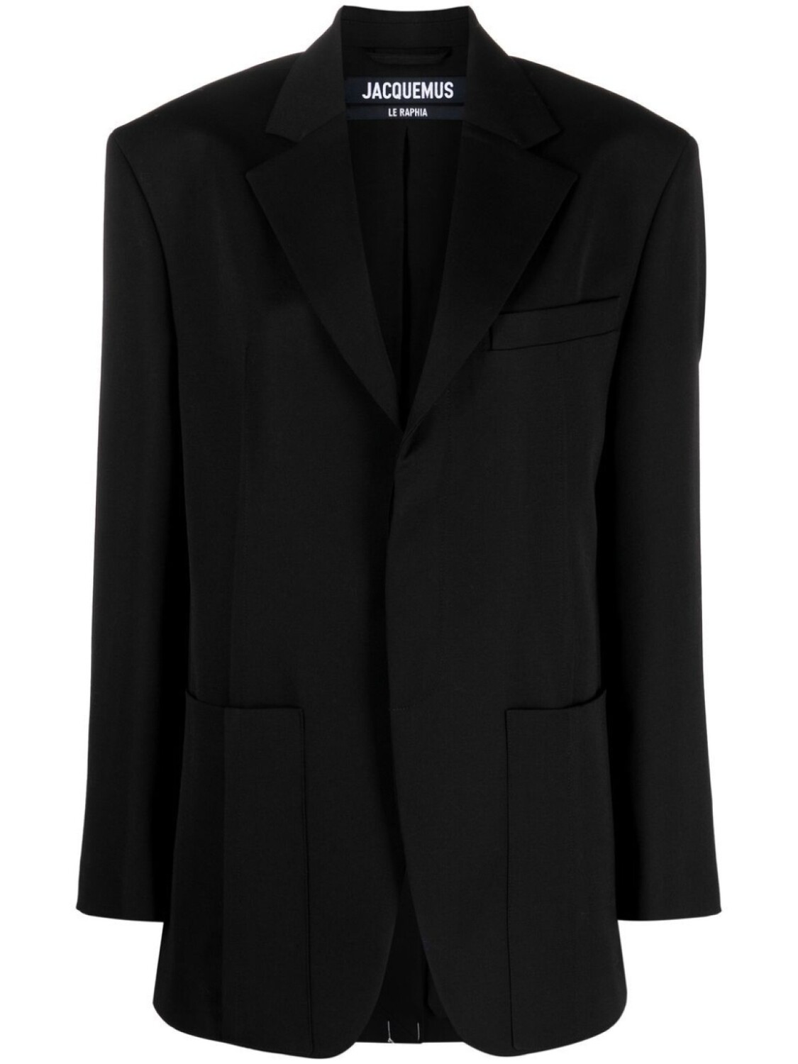 

Jacquemus notched-lapel single-breasted blazer, черный