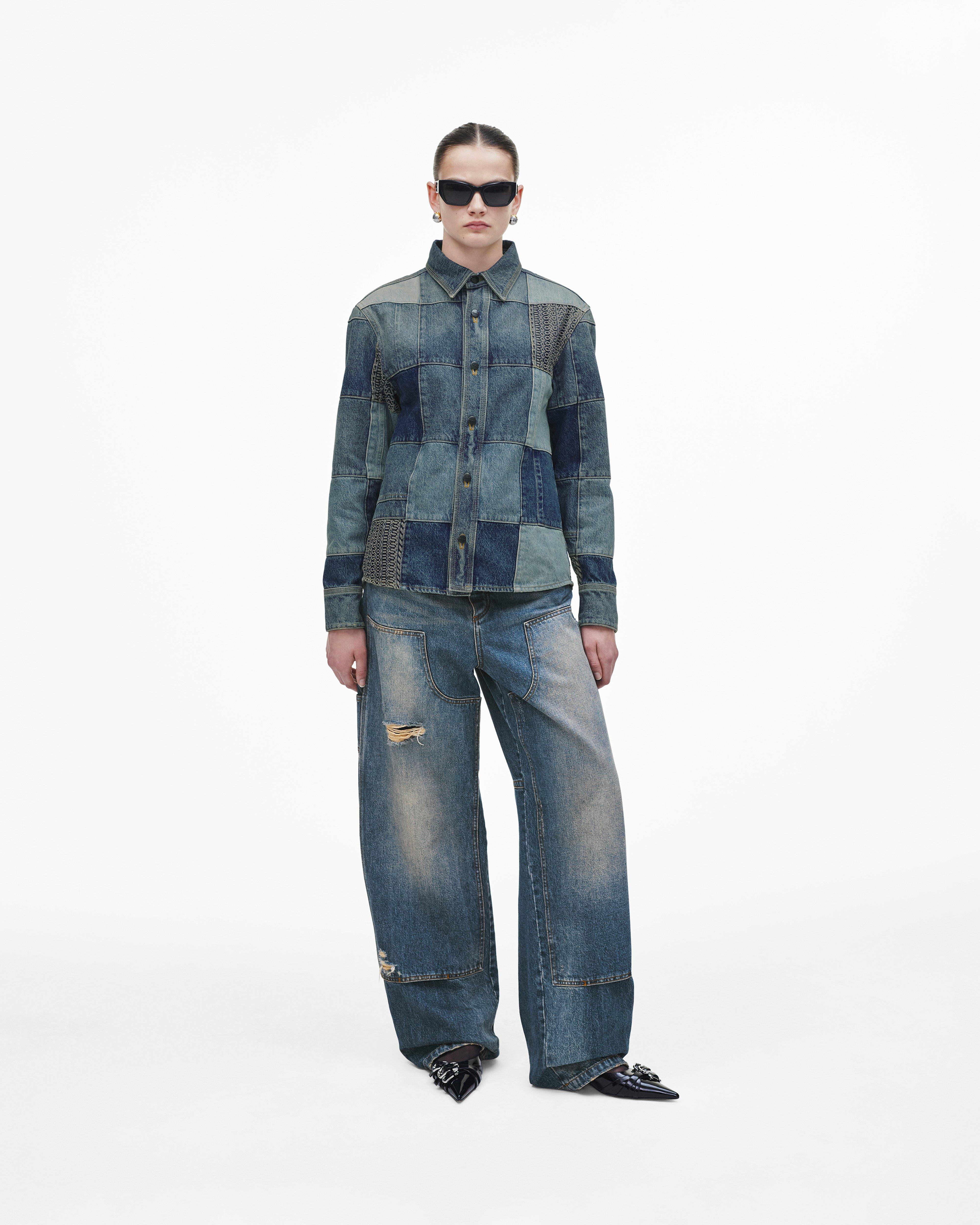 

Лоскутная джинсовая рубашка Marc Jacobs, цвет Indigo Multi