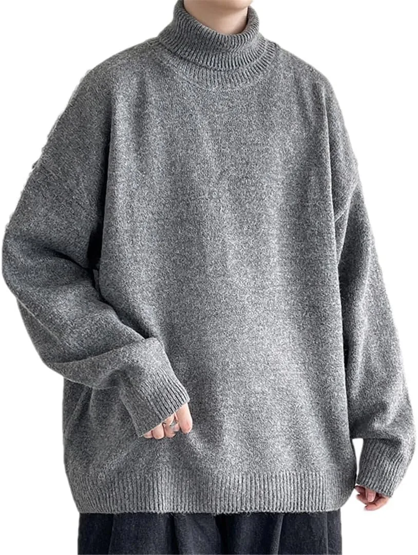 

Мужской свитер с воротником-гольф на осень и зиму