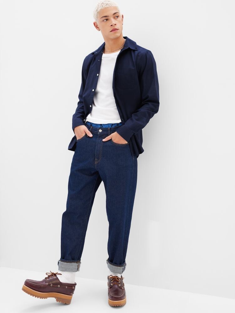 

Стандартная оксфордская рубашка Gap, синий