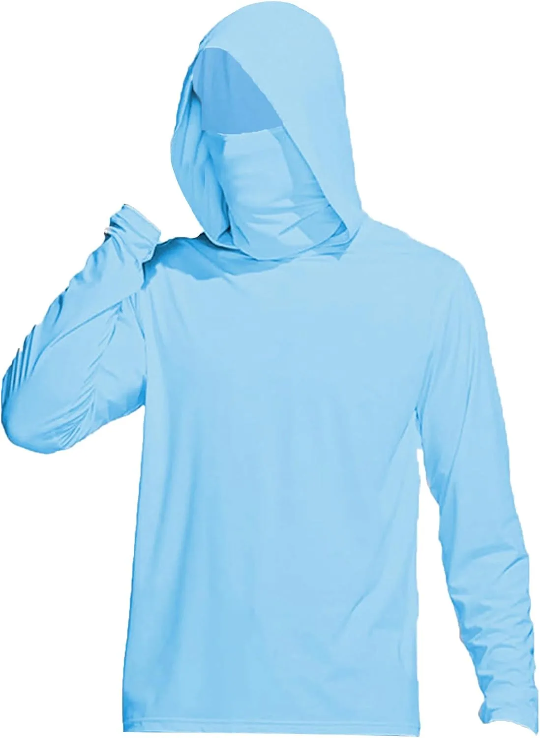 

Мужская футболка с длинным рукавом и отверстиями для большого пальца, SPF/UV защита, UPF 50+ Maiyifu-GJ