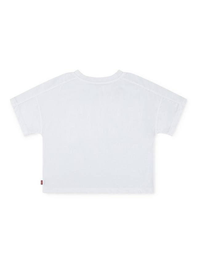 Детская футболка с логотипом Dolman из хлопковой смеси с короткими рукавами Levi's, Blanc De Blanc — фото 2