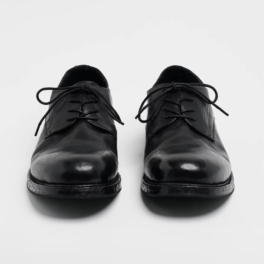 Мужские чёрные дерби Uniform Washed от Lostgarden — фото 4