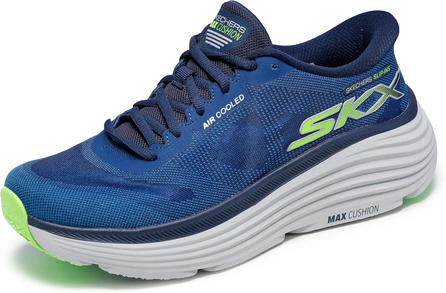 Мужские слипоны Skechers Hands Free Max Cushioning Endeavour - кроссовки Exciton, темно-синий — фото 2