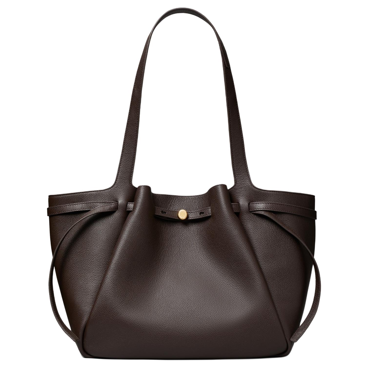 

TORY BURCH Сумка-шоппер Romy Cow Leather, сумка для покупок, женская наплечная сумка dark brown