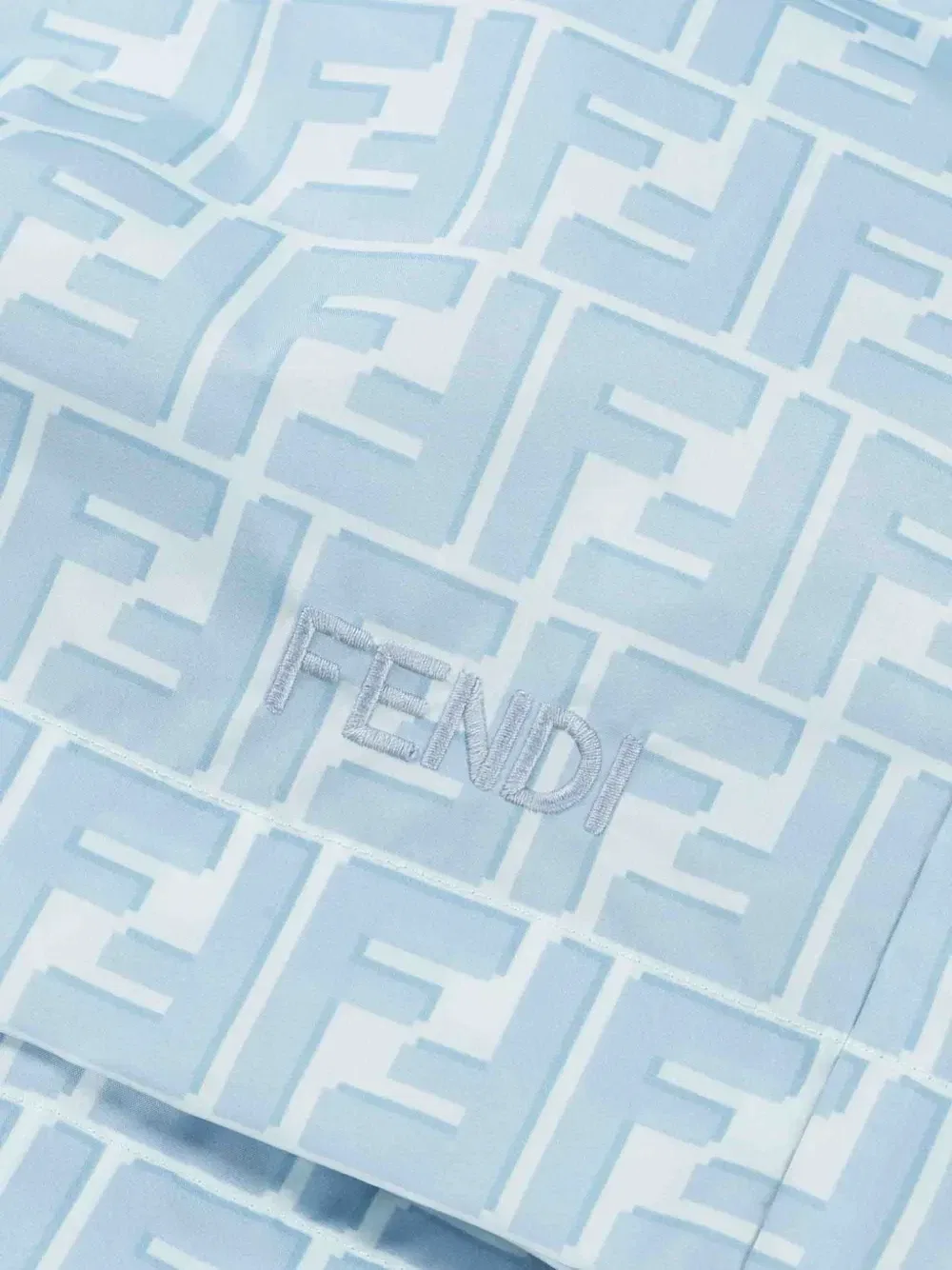 Плавки-шорты с принтом Fendi Kids, синий — фото 2