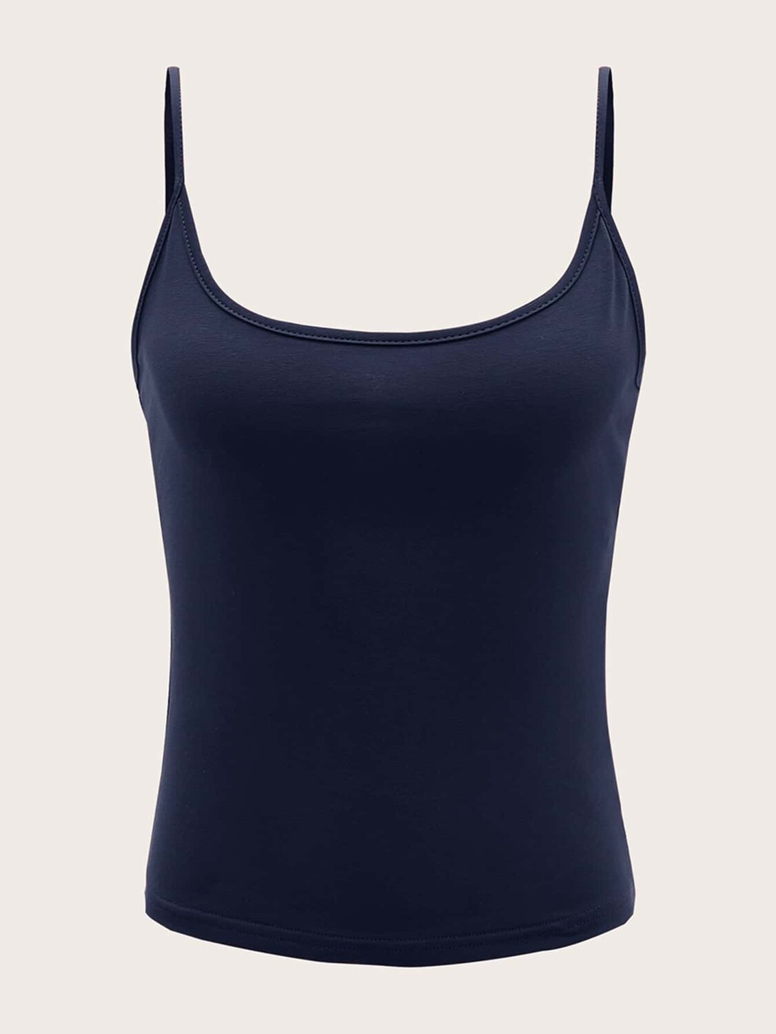 

SHEIN EZwear Однотонный летний топ на бретельках, темно-синий