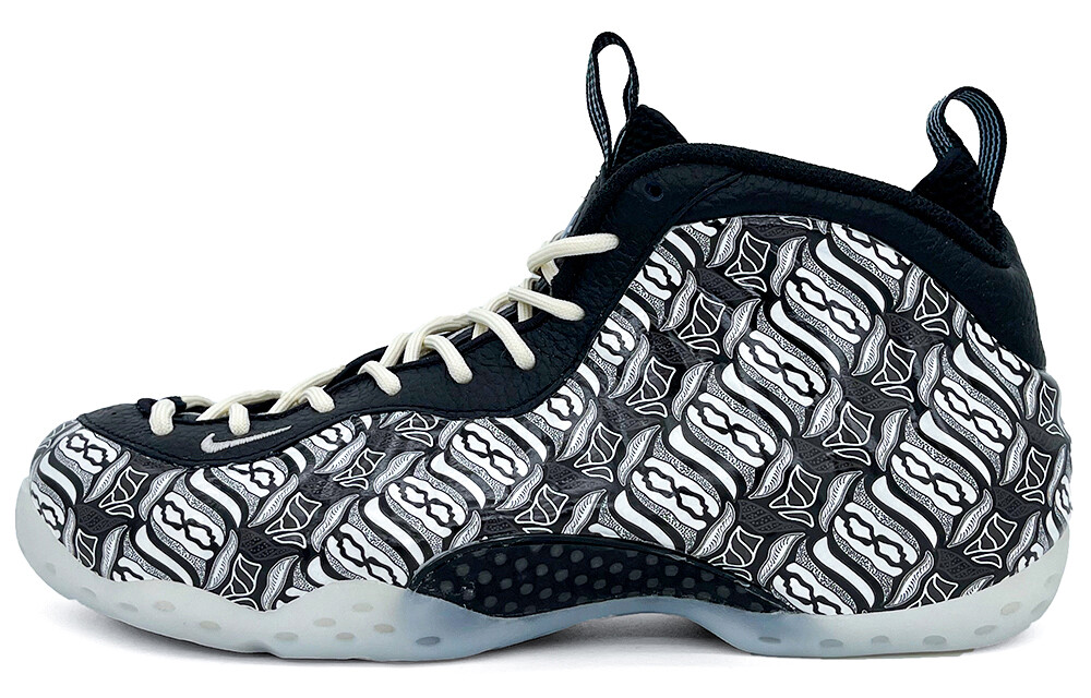 

Кроссовки Nike Foamposite One Vintage Basketball Shoes Unisex Mid-top Black/White, черный