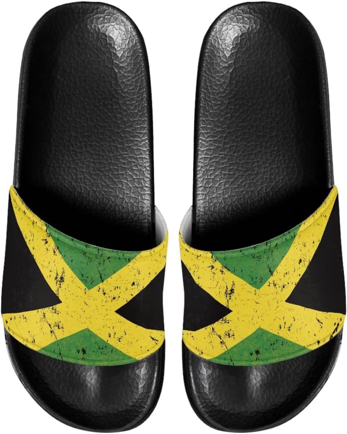 

Сандалии-шлепанцы для мужчин и женщин, с открытым носком, удобные пляжные шлепанцы на плоской подошве Judentidos, Jamaican Flag