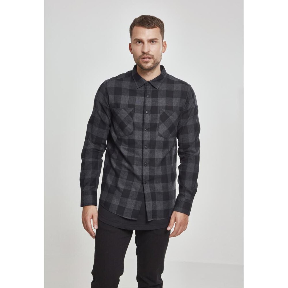 

Рубашка Urban Classics Basic Flannel, черный
