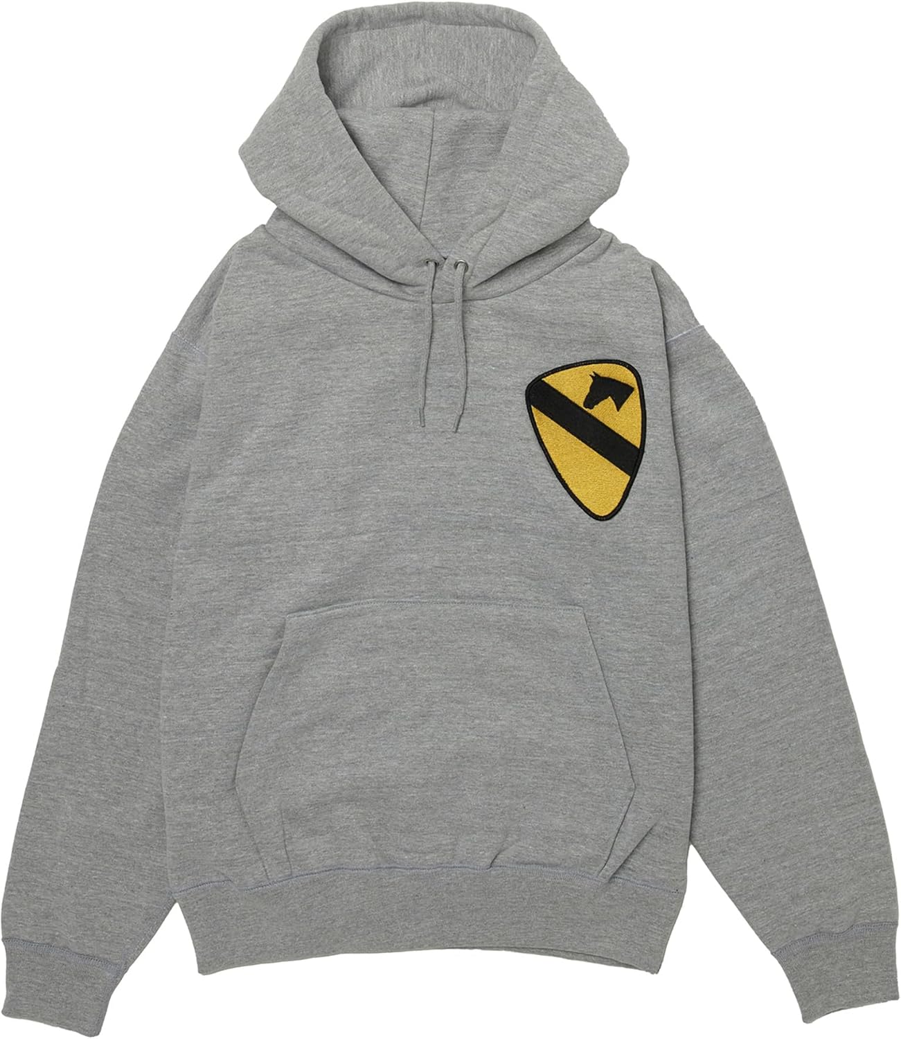 

Толстовка с капюшоном в стиле F, нашивка с гербом армии США, на флисовой подкладке, без капюшона, светло-серый меланж, размер L F-Style