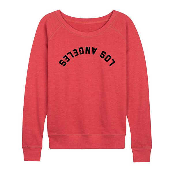 

Женская футболка с длинным рукавом Los Angeles Upside Down из френч терри Licensed Character, Heather Red