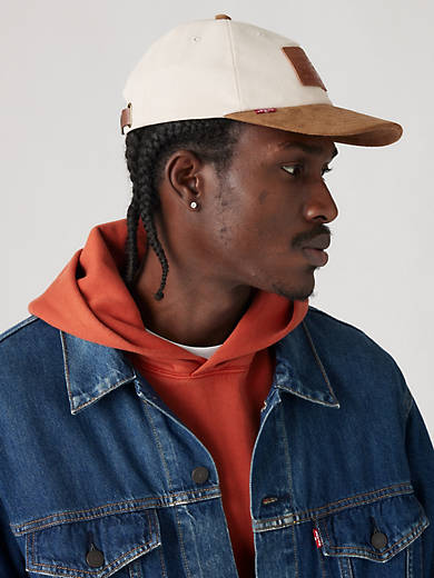 

Расслабленная кепка для папы Levi's, цвет Ecru - White