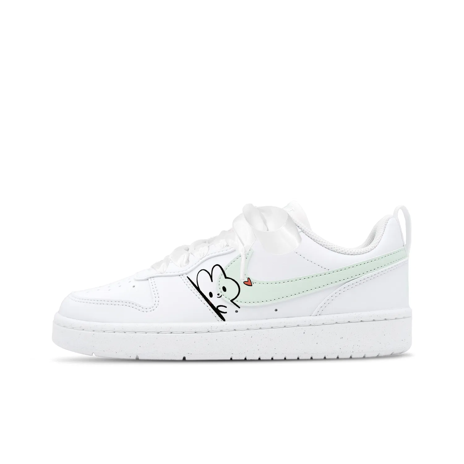 Кроссовки детские скейтбординг Nike Court Borough Cloud Bunny Leather Green/White/Black