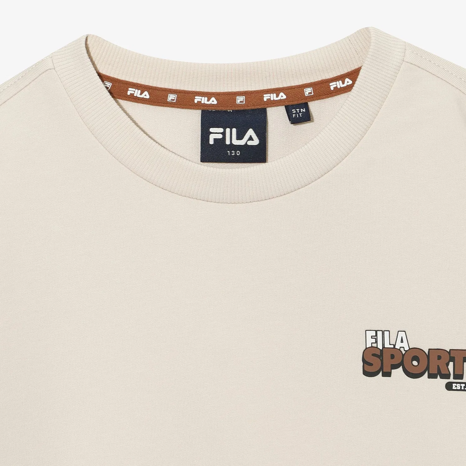 Детский бежевый свитшот с надписью от Fila Kids — фото 3