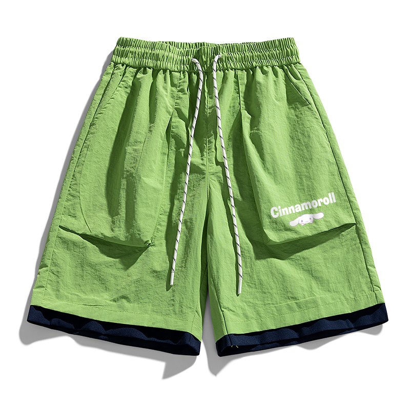 

Шорты повседневные Unisex CINNAMOROLL Yugui Dog Sanrio, зеленый